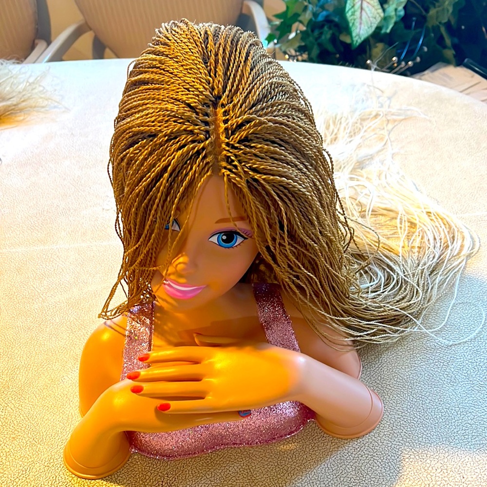 Brown braided wig